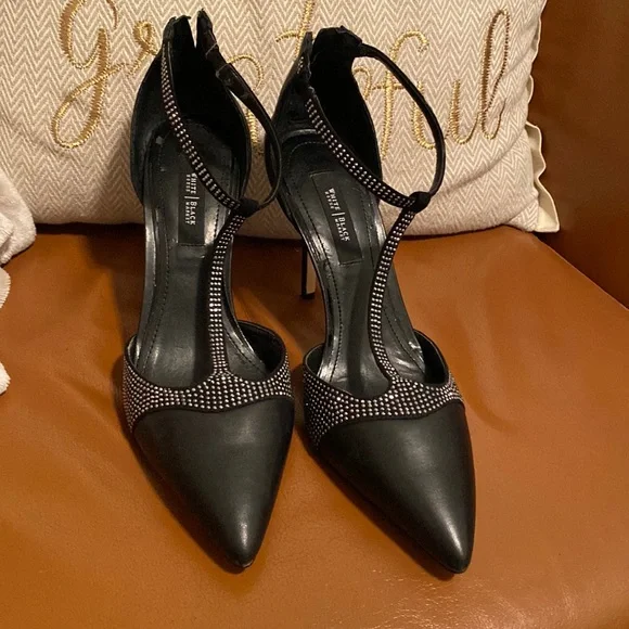 Black Market Studded Mid Heels White House Black Market Shoes